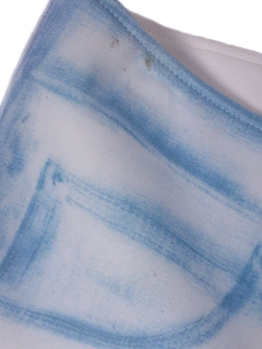 MAISON MARGIELA FW13 TROMPE L'OEIL WHITE BLUE JEANS PRINT LEGGINGS